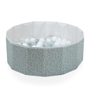 piscina-uscata-pliabila-cu-bile-babyjem-30x83-cm-100-bile-albe-verde625270